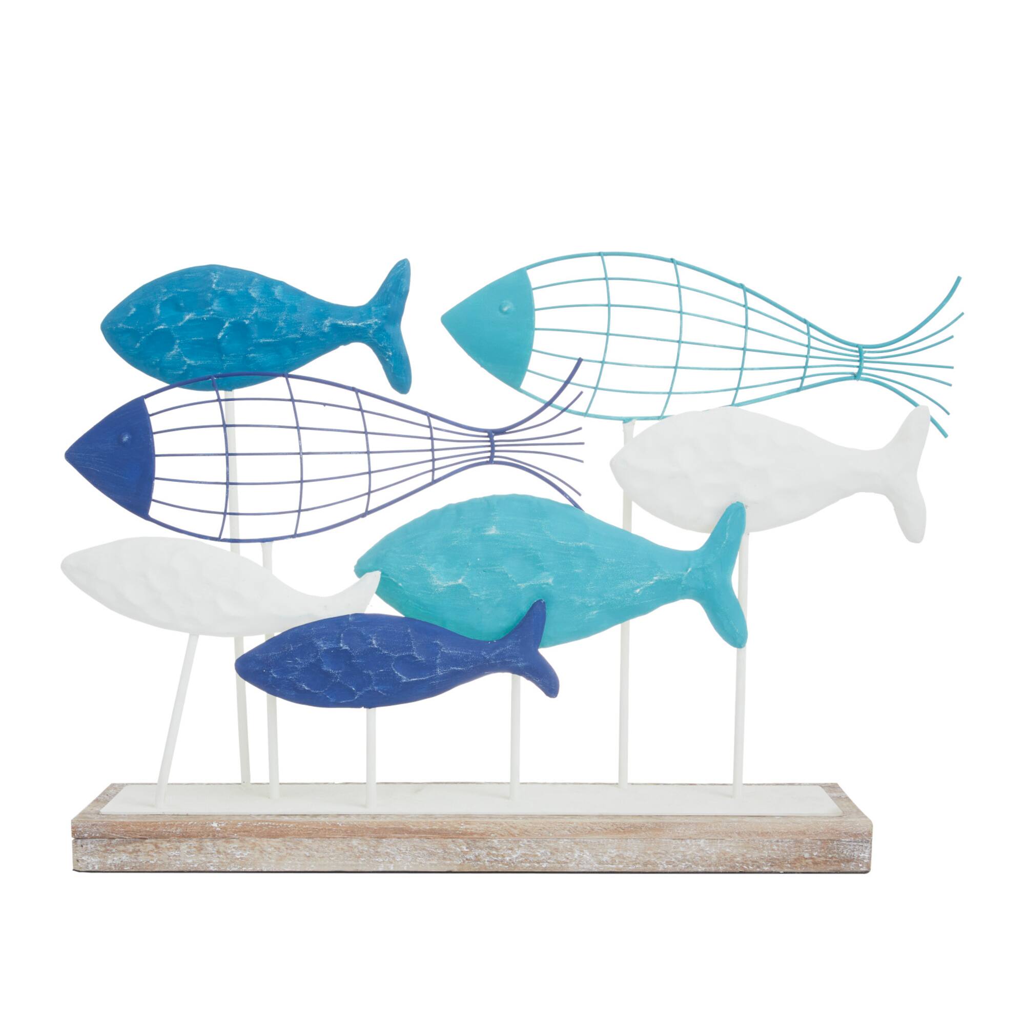 Blue Iron Coastal Sculpture, 15" x 22" x 6"